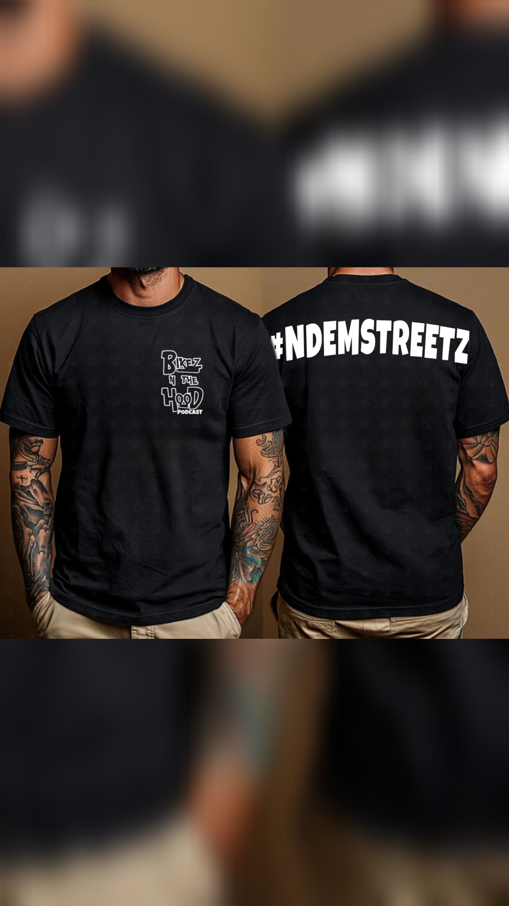 MEN'S NDEMSTREETZ Hashtag T- Shirt